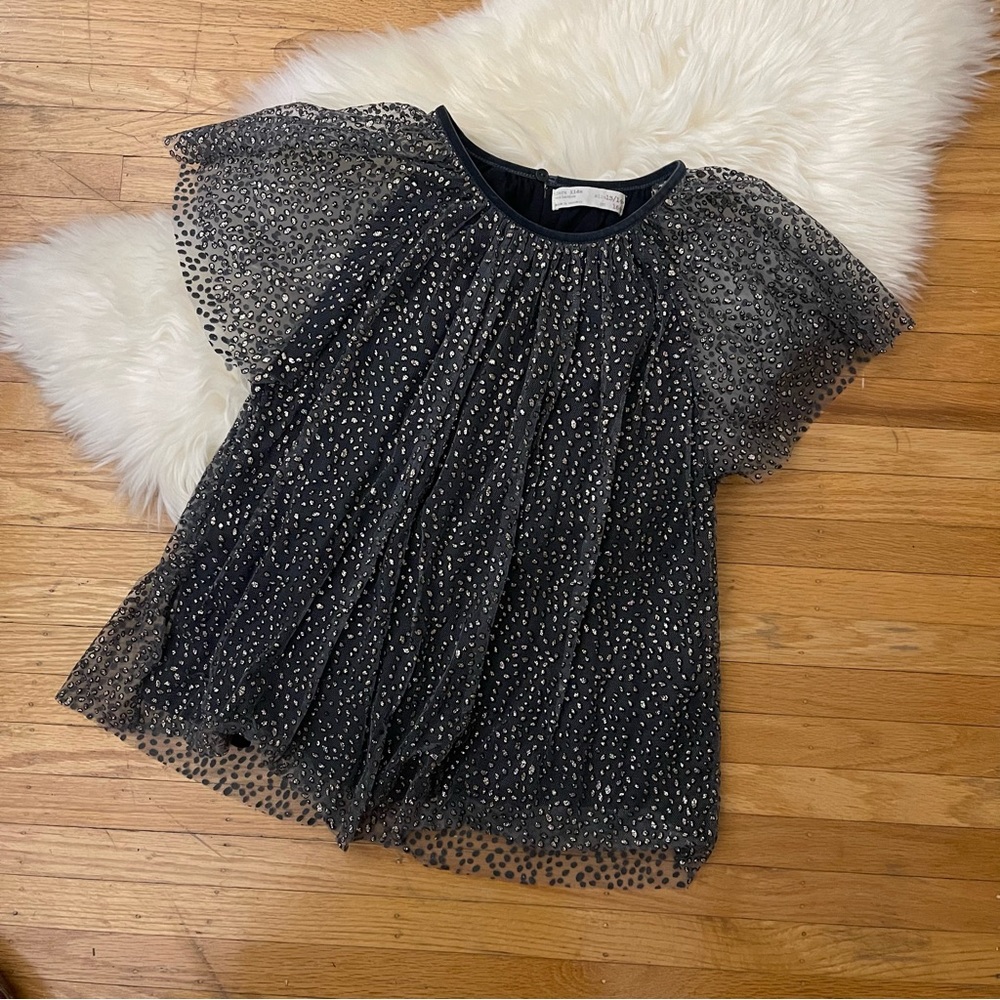 Zara Girls L Sparkly Tunic Top